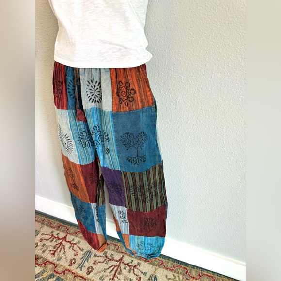 IndieGlam Cotton Patchwork Boho Pants - Picture 2 of 6